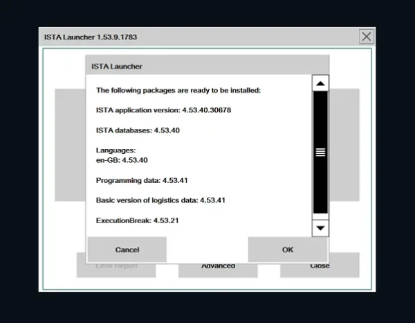 ISTA Launcher ISPI NEXT interface for BMW diagnostics