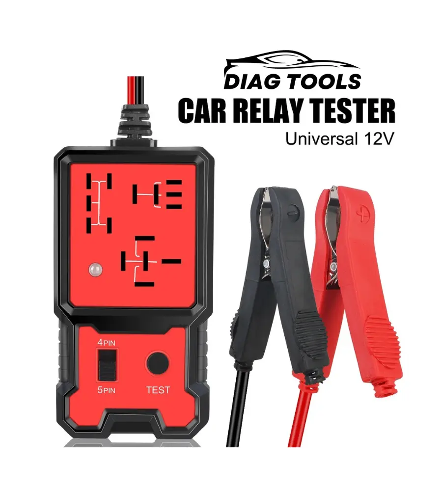 Universal 12V Automotive Car Relay Tester with LED indicator, ideal for testing car relays and battery functionality